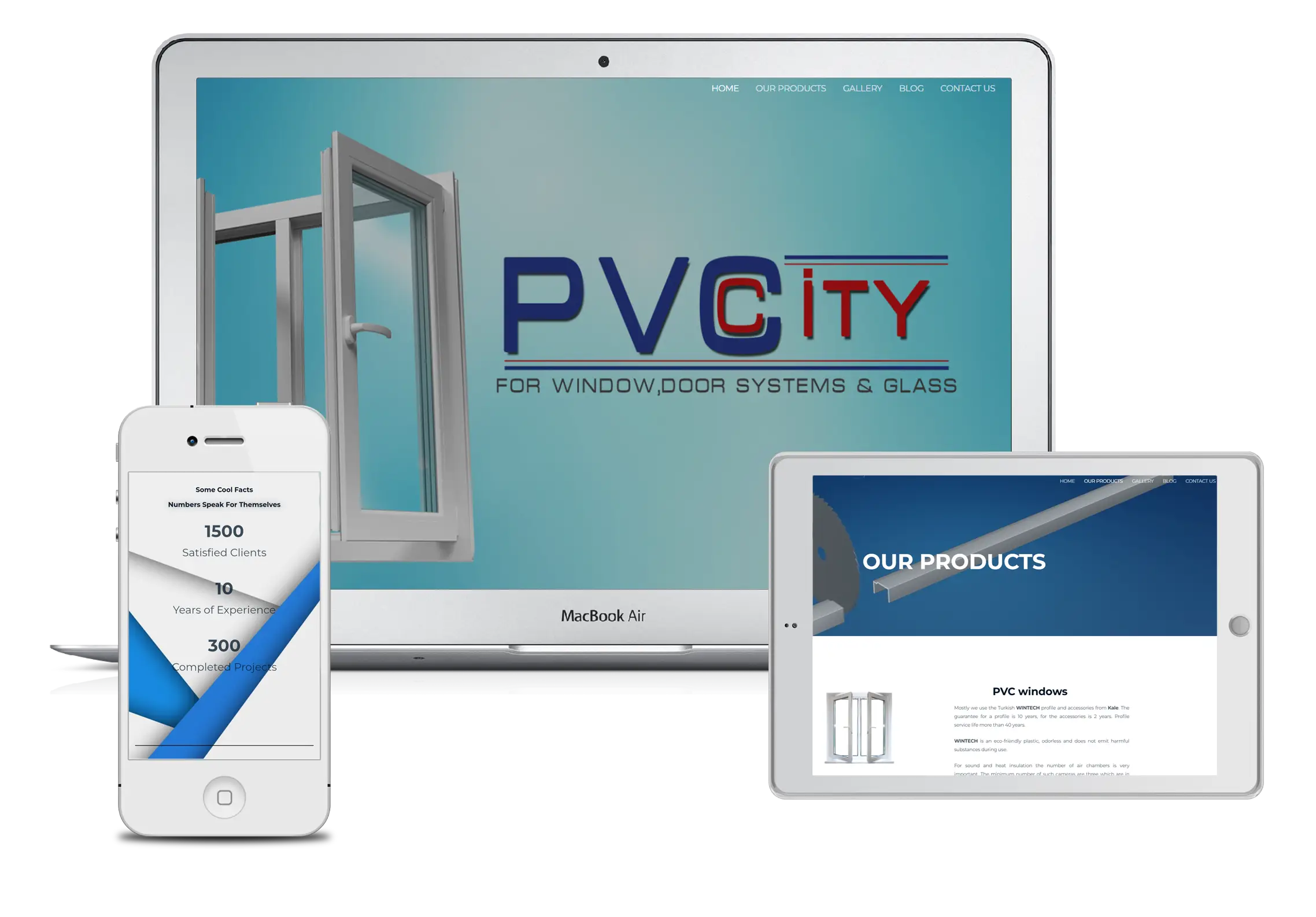 Webdesign für Fensterbau und Industrie: PVC City Projekt